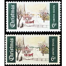 1384c, 6¢ With Light Green Color Omitted Error W/Normal Mint NH - Stuart Katz