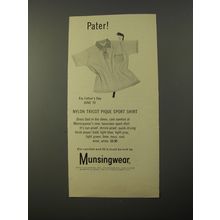 1954 Munsingwear Nylon Tricot Pique Sport Shirt Advertisement - Pater!