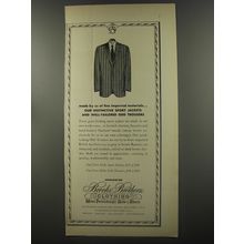 1956 Brooks Brothers Clothing Ad - made by us of fine imported materials