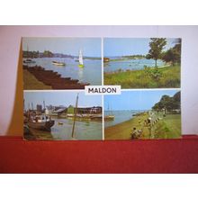 multiview, MALDON, ESSEX. , used postcard 1973 pm #