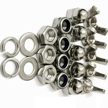 A2 STAINLESS IMPERIAL UNC FULL, HALF, DOME & WING NUTS - SPRING & FLAT WASHERS