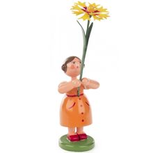 Dregeno Easter Figurine - Butter Flower Girl - 4.5"H x 1.25"W x 1.25"D