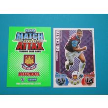 U51. Manuel Da Costa - West Ham Utd - Match Attax 2010/11 Football Card EF1