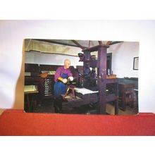 PRINTING OFFICE, OLD STURBRIDGE VILLAGE, MASSACHUSETTS. used postcard 1966 pm =