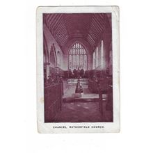 Chancel, Rotherfield Church, Sussex, Postcard.