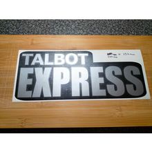 Talbot Express Motorhome Campervan Bonnet Vinyl Decal Sticker Silver/Black