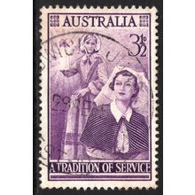 AUSTRALIA 1955: CENTENARY OF NURSING - 3½d USED (G1)