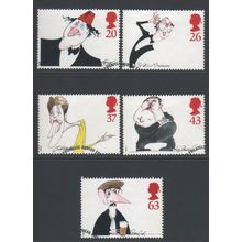 LOT#465 – GB QEII 1998 “COMEDIANS” STAMP SET FDI, FINE USED
