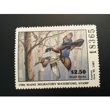 ICOLLECTZONE US 1986 Maine ME3 Single Duck Stamp VF NH