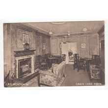 Cabin Card Room CPS Montcalm Postcard Canadian Pacific Steam Ships Ltd