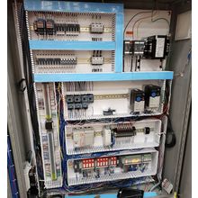 Electrical control panel including PLC.