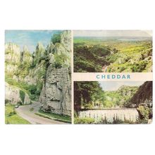 CHEDDAR GORGE, Somerset used postcard 1964 multi view =