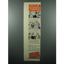 1946 Dentyne Gum Ad - Be the Center of Attraction
