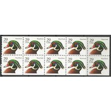 2484a 29c Wood Duck Fine MNH Pane/10 L00275 (3)