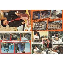 French Fishing Fishermen Boats Carving Meat Restaurant 4x Culture Postcard s