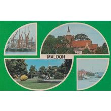 Maldon Essex 1970s Children Playing In Gardens of Park Swing Swings Postcard