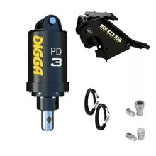 Digga PD3 Auger Drive for Mini Excavators 2 to 5 Ton with Swing Control hitch