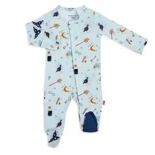 MAGNETIC ME Witching Hour Footie Baby Unisex Newborn 5-8lbs Blue Crewneck L/S