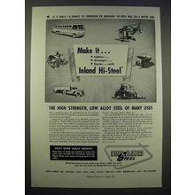 1946 Inland Hi-Steel Ad - High Strength Low Alloy