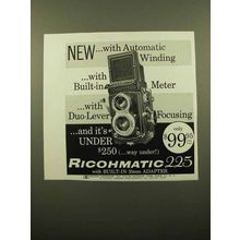 1960 Ricoh Ricohmatic 225 Camera Ad - Automatic Winding