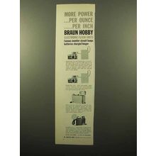 1961 Braun Flash Ad - Pocket-Pak F-30 F-60 EF-2 NC EF-3