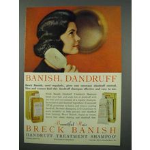 1961 Breck Banish Dandruff Treatment Shampoo Ad