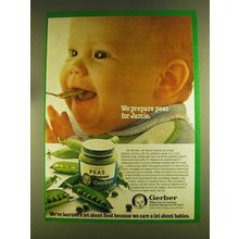 1980 Gerber Strained Peas Ad - We Prepare for Jamie