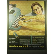 1956 Underwood Golden Touch Typewriter Ad - Never before such Golden ease