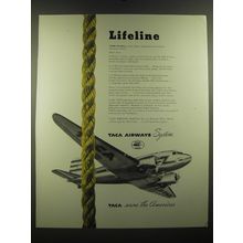 1946 Taca Airways Ad - Lifeline