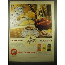 1956 A&P Coffee Ad - Change to the Coffee that's alive with flavor