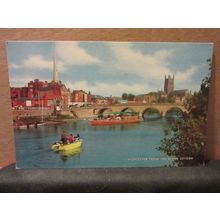 WORCESTER FROM THE RIVER SEVERN, unused vintage postcard by J. Salmon =