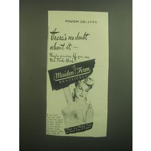 1946 Maiden Form Bra Ad - There's no doubt about it