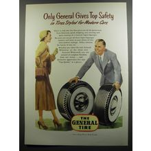 1952 General Whiteway and Whitewall Tires Ad - Only General gives top safety
