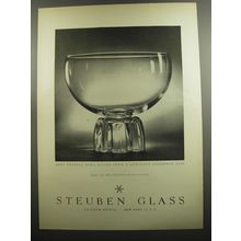 1952 Steuben Glass Crystal Bowl Advertisement