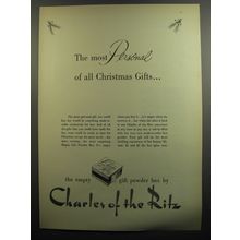 1952 Charles of the Ritz Face Powder Ad - Most personal of all Christmas Gifts