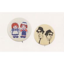 The Blues Brothers Raggedy Anne & Andy Badge Button Postcard