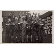 Pointing A Finger Clenched Fists Sign Language Antique Comic Real Photo Postcard