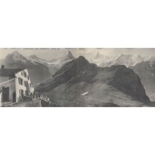 Faulhorn Mountain Switzerland Giant Panorama Bernese Alps Postcard