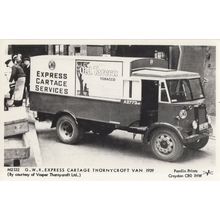 Express GWR Cartage Couriers WW2 Van Old Lorry Thornycroft Postcard