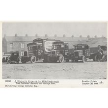 Fred Gallagher Old Removals Van Parade Middlesborough Postcard