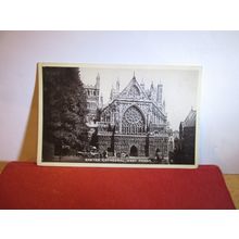 EXETER CATHEDRAL, DEVON used vintage postcard 1951 pm =
