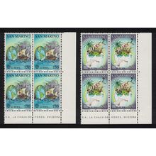 San Marino Columbus Discovery of America 2v Corner Blocks of 4 1992 MNH