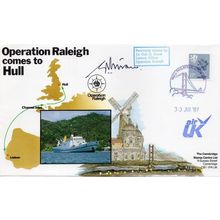 Sir Walter Raleigh Old Ship Former Owners Operation Hull Hand Signed 1987 FDC