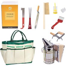 Beecastle 9 Pcs Beekeeping Tools Kit with Organizer Tote for Beekeepers, Necessa