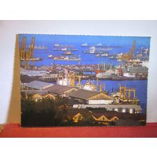 PORT of SINGAPORE unused postcard =