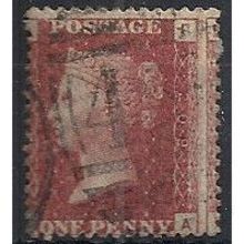 1858 SG43 1d Red Plate 209 Good+ Used Check Letters "FA".