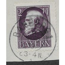 GER (BAVARIA) 1914 2m KING LUDWIG III' (PERFED) FINE USED (EBID64-444)