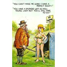 BAMFORTH COMIC "No Camping" Postcard (2033)