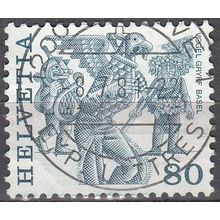 Helvetia 1977 Michel 1107A O Cote (2009) 0.80 € Folklore Bâle Vogel Gryff