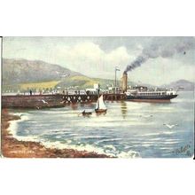 KIRN PIER & CSP STEAMER Tuck Oilette Postcard (7360)